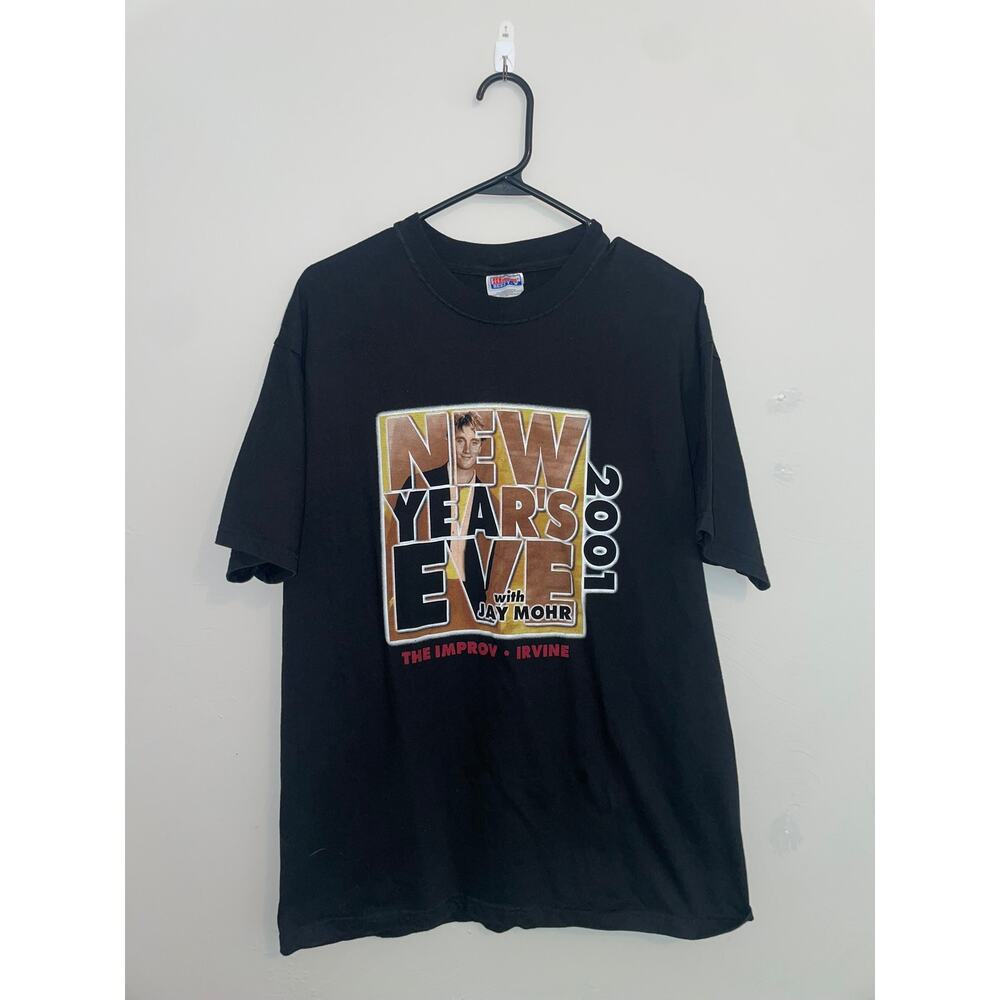 Vintage Jay Mohr Shirt New Year's Eve The Improv Irvine Black L Comedy Tee Y2K